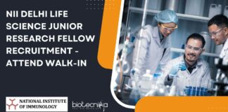NII Delhi JRF Life Science