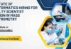 Institute of Bioinformatics Hiring For Faculty Scientist Position in Mass Spectrometry – Applications Invited Institute of Bioinformatics Hiring