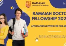 Ramaiah Doctoral Fellowship 2024-25