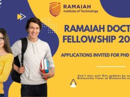 Ramaiah Doctoral Fellowship 2024-25