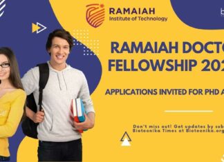 Ramaiah Doctoral Fellowship 2024-25