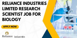 Reliance Industries Research Scientist Job