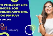 THSTI Project Life Sciences Job Openings