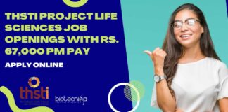 THSTI Project Life Sciences Job Openings
