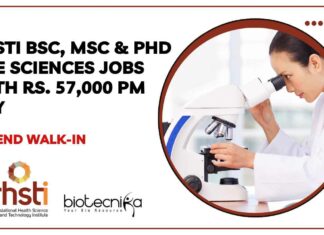 THSTI BSc Life Sciences Jobs