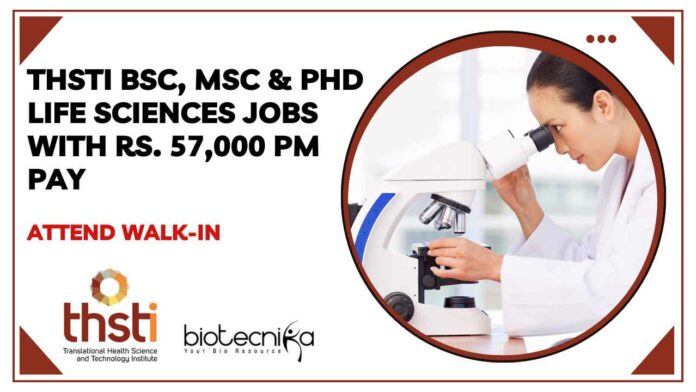 THSTI BSc Life Sciences Jobs