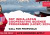 DST India-Japan Cooperative Science Programme (IJCSP) 2024 – Call For Proposals DST India-Japan Call For Proposals 2024