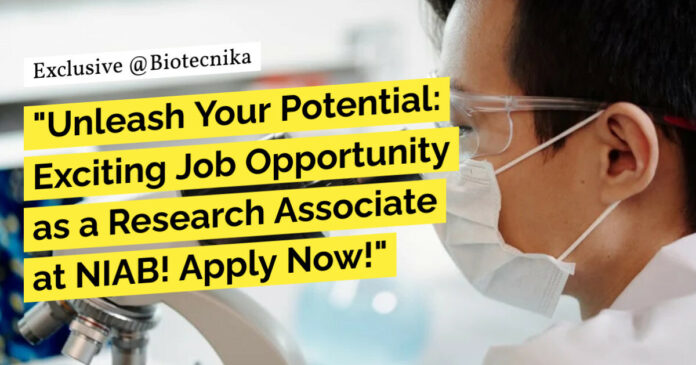NIAB Life Science Project Job