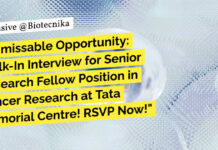 Cancer Research SRF Job Opening