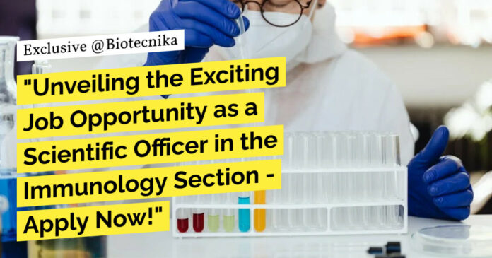 QC Scientific Officer Job