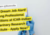 ICAR-IVRI Young Professional Job Opportunity For Life Sciences, Attend Walk-In-Interview ICAR-IVRI Young Professional Job Opportunity