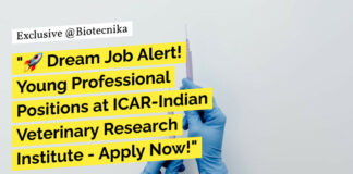 ICAR-IVRI Young Professional Job Opportunity