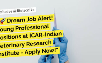 ICAR-IVRI Young Professional Job Opportunity For Life Sciences, Attend Walk-In-Interview ICAR-IVRI Young Professional Job Opportunity