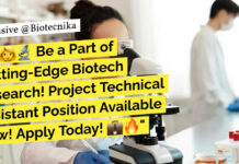 BSc Life Science Project Job