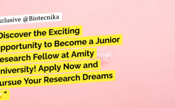Amity Institute of Pharmacy Life Sciences & Biotech Research Fellow Job Opening – Apply Online Amity Institute of Pharmacy Life Sciences & Biotech Research Fellow Job Opening - Apply Online