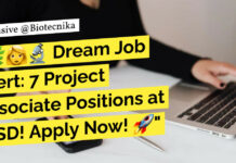 IBSD Life Science Project Associate Job Openings - Applications Invited