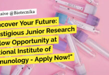 NII JRF Vacancy For Biology & Life Science - Applications Invited