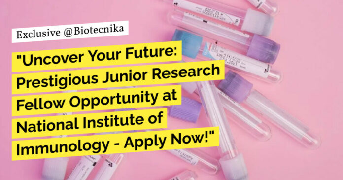 NII JRF Vacancy For Biology & Life Science - Applications Invited