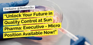 Quality Control at Sun Pharma: Executive - Micro Position Available Now!
