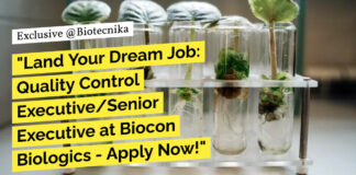 Biocon Biologics QC Job Opening
