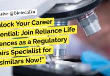 Reliance Life Sciences Careers: Regulatory Affairs Specialist – Biosimilars