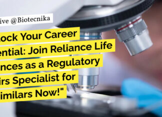 Reliance Life Sciences Careers: Regulatory Affairs Specialist – Biosimilars