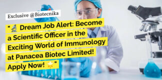 Panacea Biotec QC Scientific Officer For Biotechnology - Apply Online