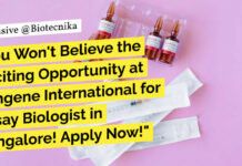 Syngene Life Science Assay Biologist Job Opening - Apply Online