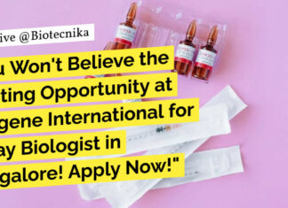 Exciting Life Science Opportunity at Syngene International! Apply Now! Syngene Life Science Assay Biologist Job Opening - Apply Online