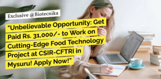 CFTRI Mysuru Project Recruitment - Life Sciences, Biochem, Microbiology Apply Online