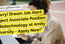 Project Associate Position at Amity University - Apply Now!