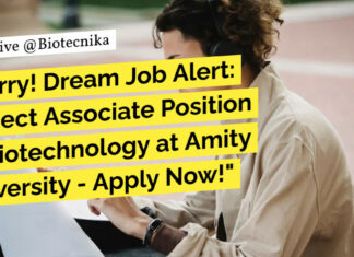 Project Associate Position at Amity University - Apply Now!