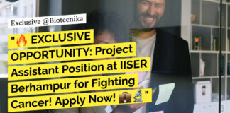 IISER Berhampur BSc Biotech & Life Sciences Project Assistant Recruitment - Apply Now