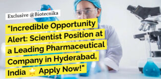 Biology Scientist Job at Dr Reddy's - Apply Online Now