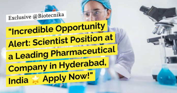 Biology Scientist Job at Dr Reddy's - Apply Online Now