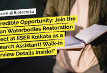 IISER Kolkata Research Vacancy For Microbiology, Biology - Attend Walk-In