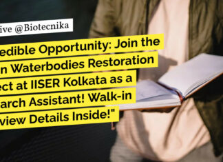 IISER Kolkata Research Vacancy For Microbiology, Biology - Attend Walk-In