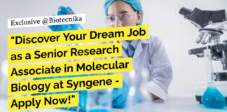 Syngene Life Science Vacancies