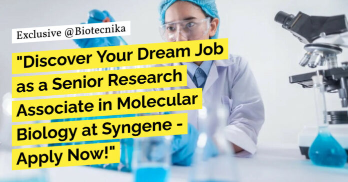 Syngene Life Science Vacancies