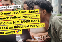 NIMHANS Research Job Openings