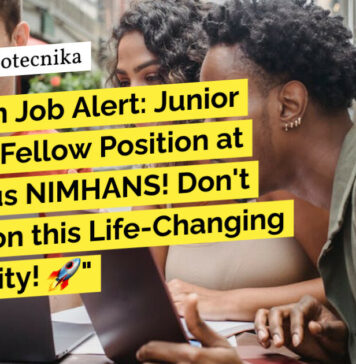 NIMHANS Research Job Openings