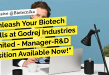Godrej Industries R&D Position Available - Biotech & Microbiology Apply