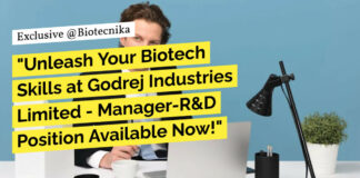 Godrej Industries R&D Position Available - Biotech & Microbiology Apply