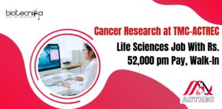 TMC-ACTREC Life Science Vacancies