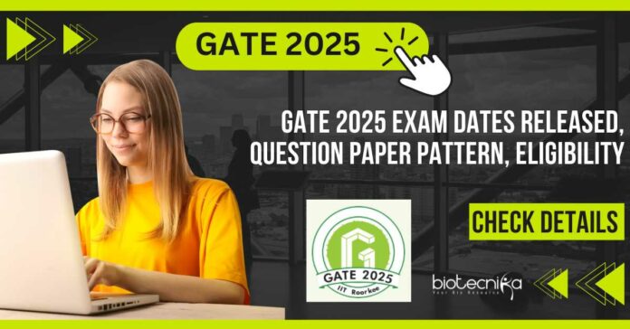 GATE 2025 Exam Dates Released