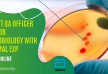 Abbott QA Officer Job For Microbiology With Minimal Exp – Apply Online Abbott QA Officer Vacancy