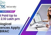 Get Paid Up to Rs. 2.10 Lakh pm For Biological Sciences at BIRAC – Apply Online BIRAC Jobs Biological Sciences