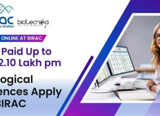 Get Paid Up to Rs. 2.10 Lakh pm For Biological Sciences at BIRAC – Apply Online BIRAC Jobs Biological Sciences
