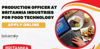 Production Officer at Britannia Industries