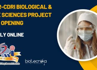 CSIR-CDRI Biological & Life Sciences Project Job Opening – Apply Online CSIR-CDRI Life Science Project Job